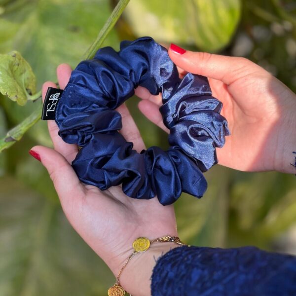 Mehreen silk scrunchie by FSL&CO, alternate view