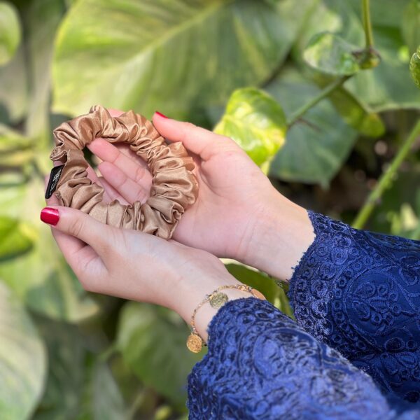 Vana silk scrunchie by FSL&CO, alternate view