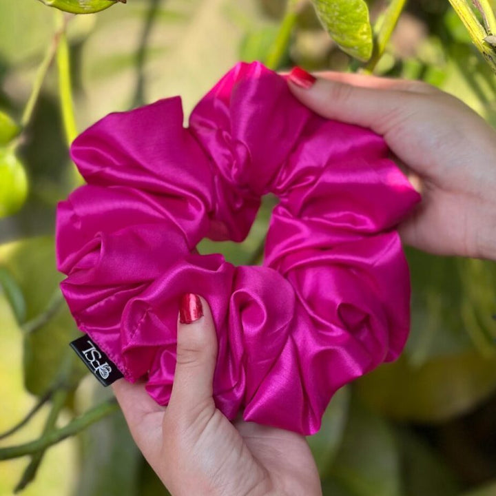 Handmade Rania silk scrunchie by FSL&CO