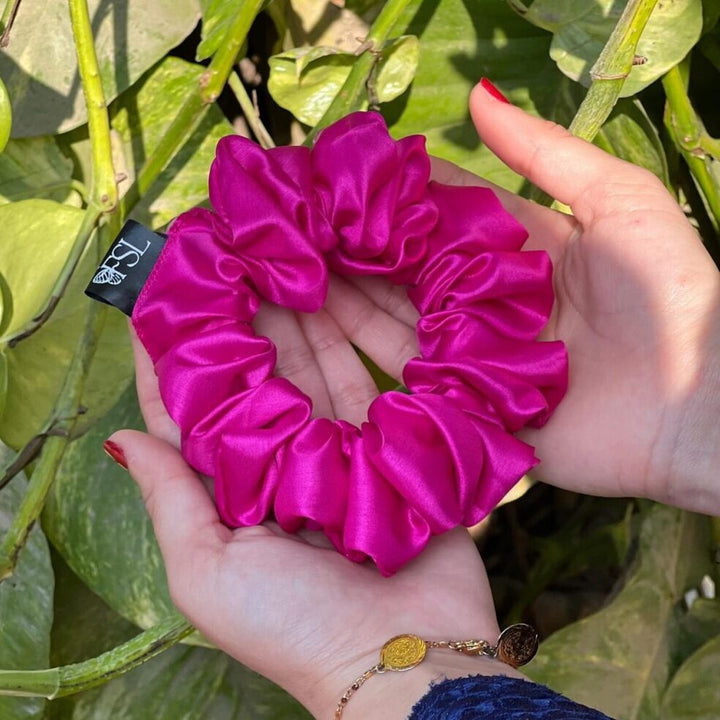 Rania silk scrunchie by FSL&CO, alternate view