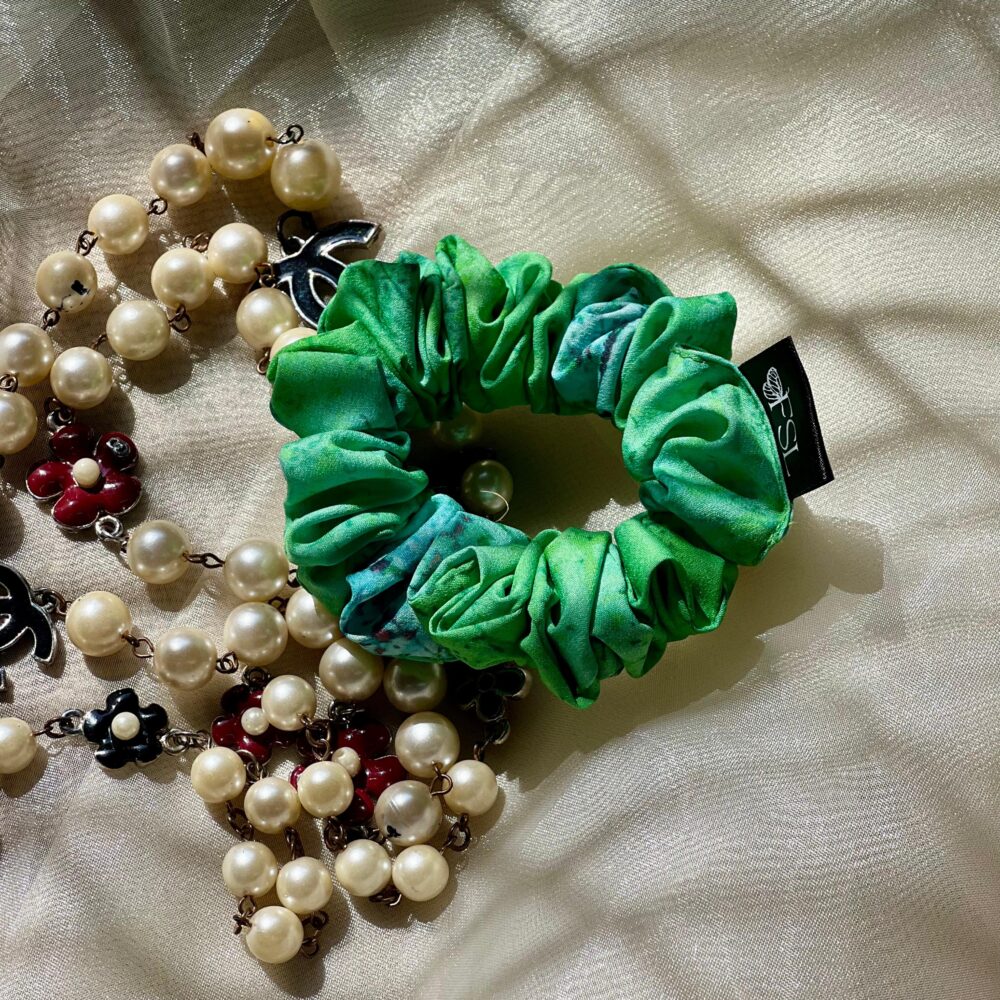 Willow cotton polyester scrunchie by FSL&CO, fabric detail