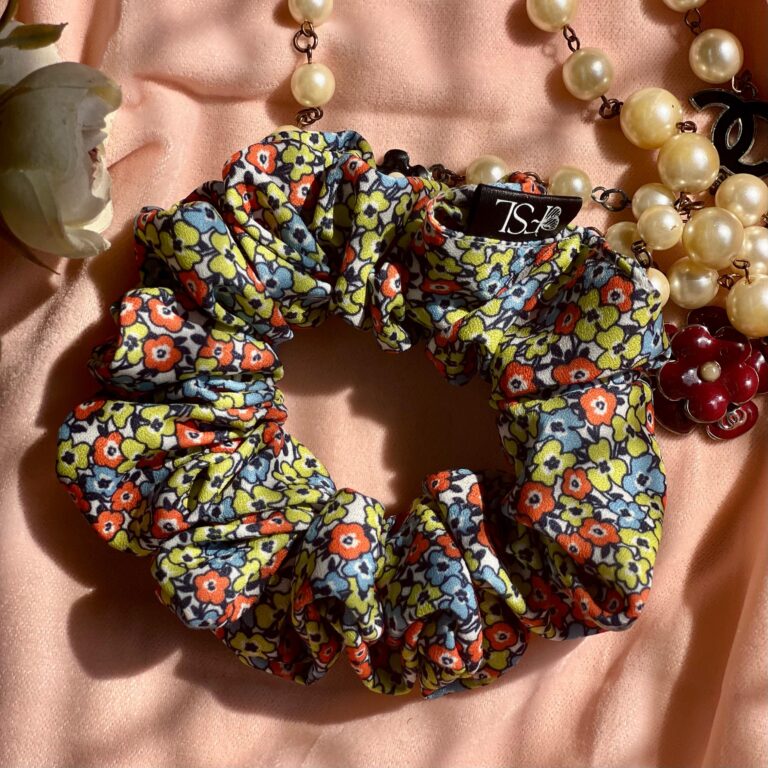 Floret georgette scrunchie by FSL&CO, alternate view