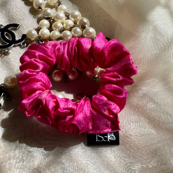 Punch satin polyester scrunchie by FSL&CO, alternate view