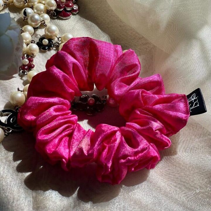 Handmade Punch satin polyester scrunchie by FSL&CO
