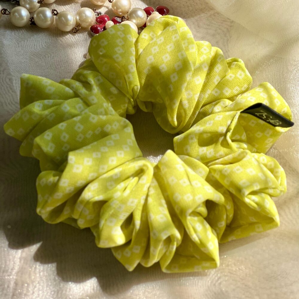 Handmade Zest georgette scrunchie by FSL&CO