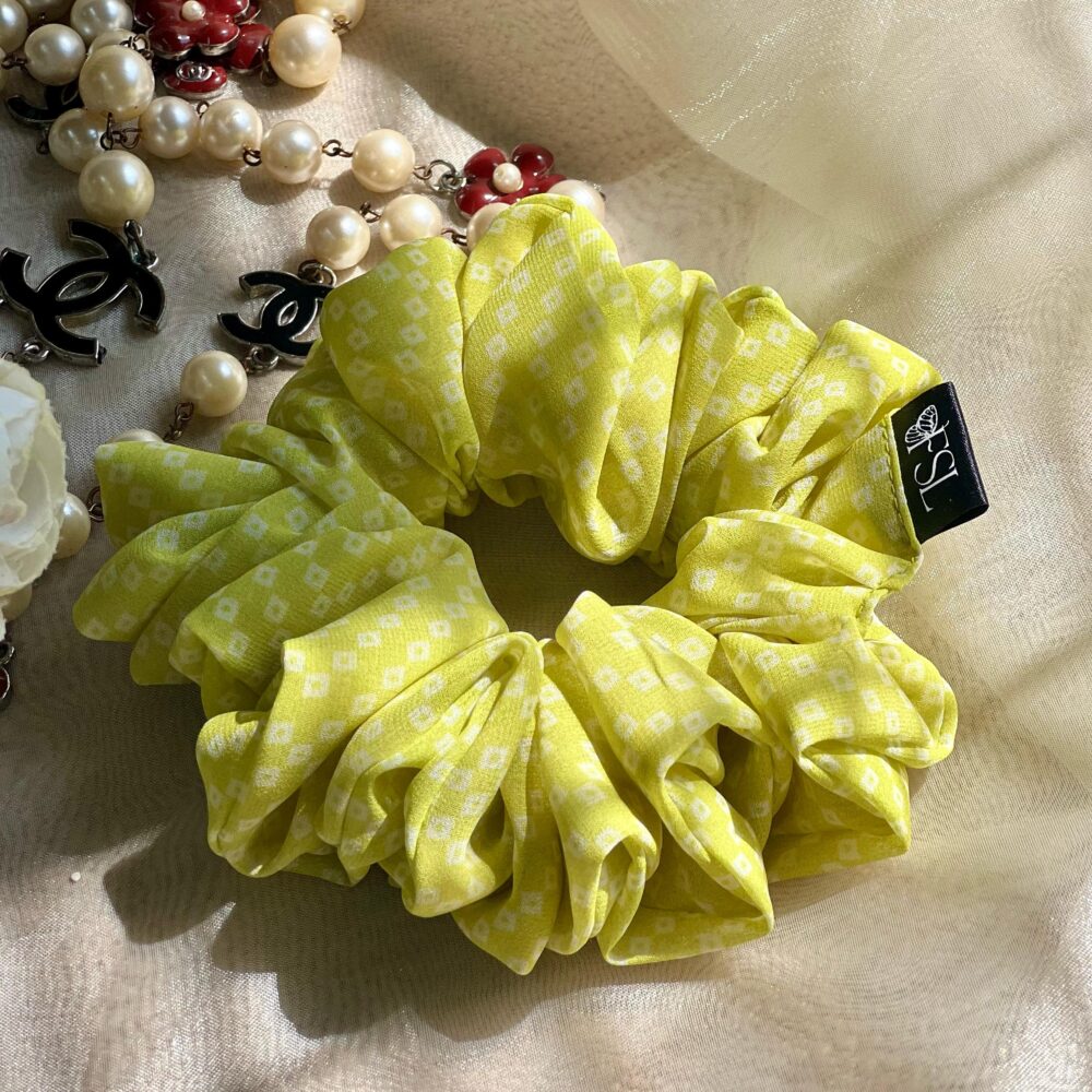 Zest georgette scrunchie by FSL&CO, alternate view