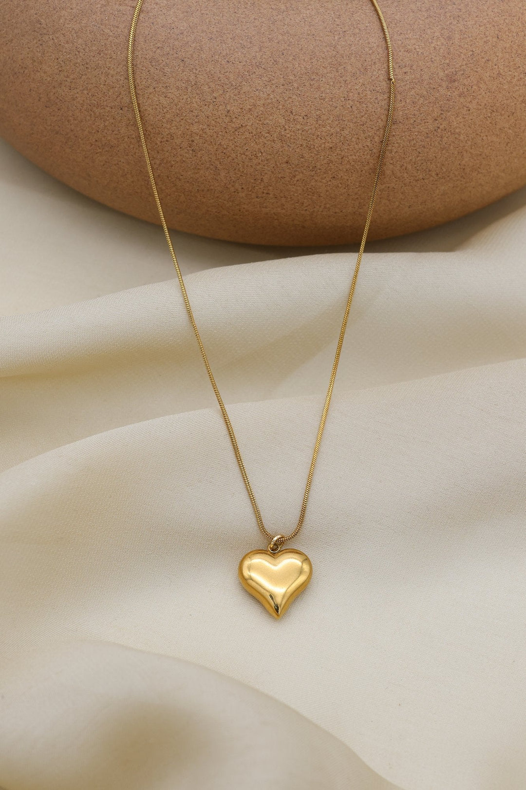 Puffy Heart Necklace by FSL&CO, alternate view