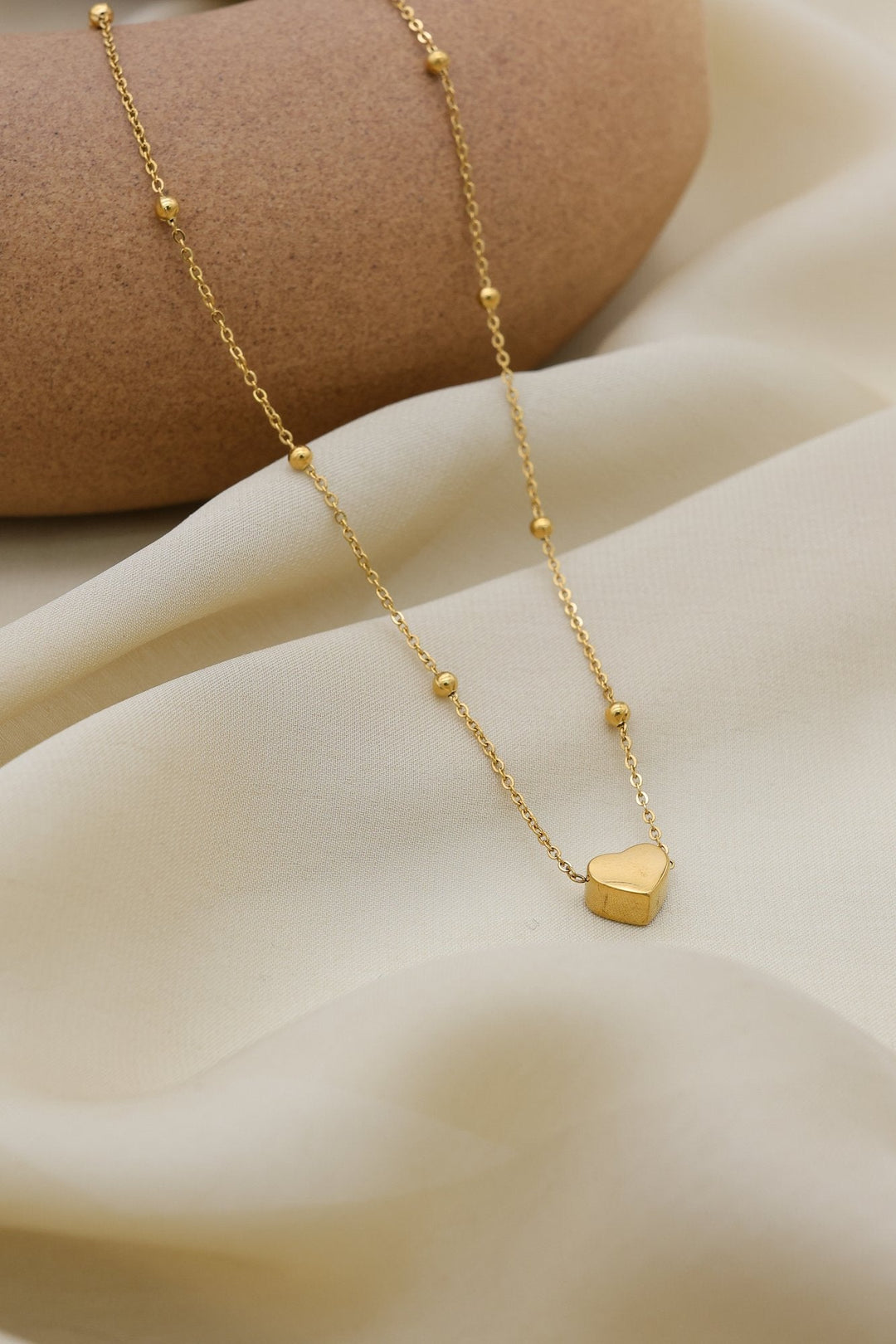 Heart Bead Necklace by FSL&CO, alternate view