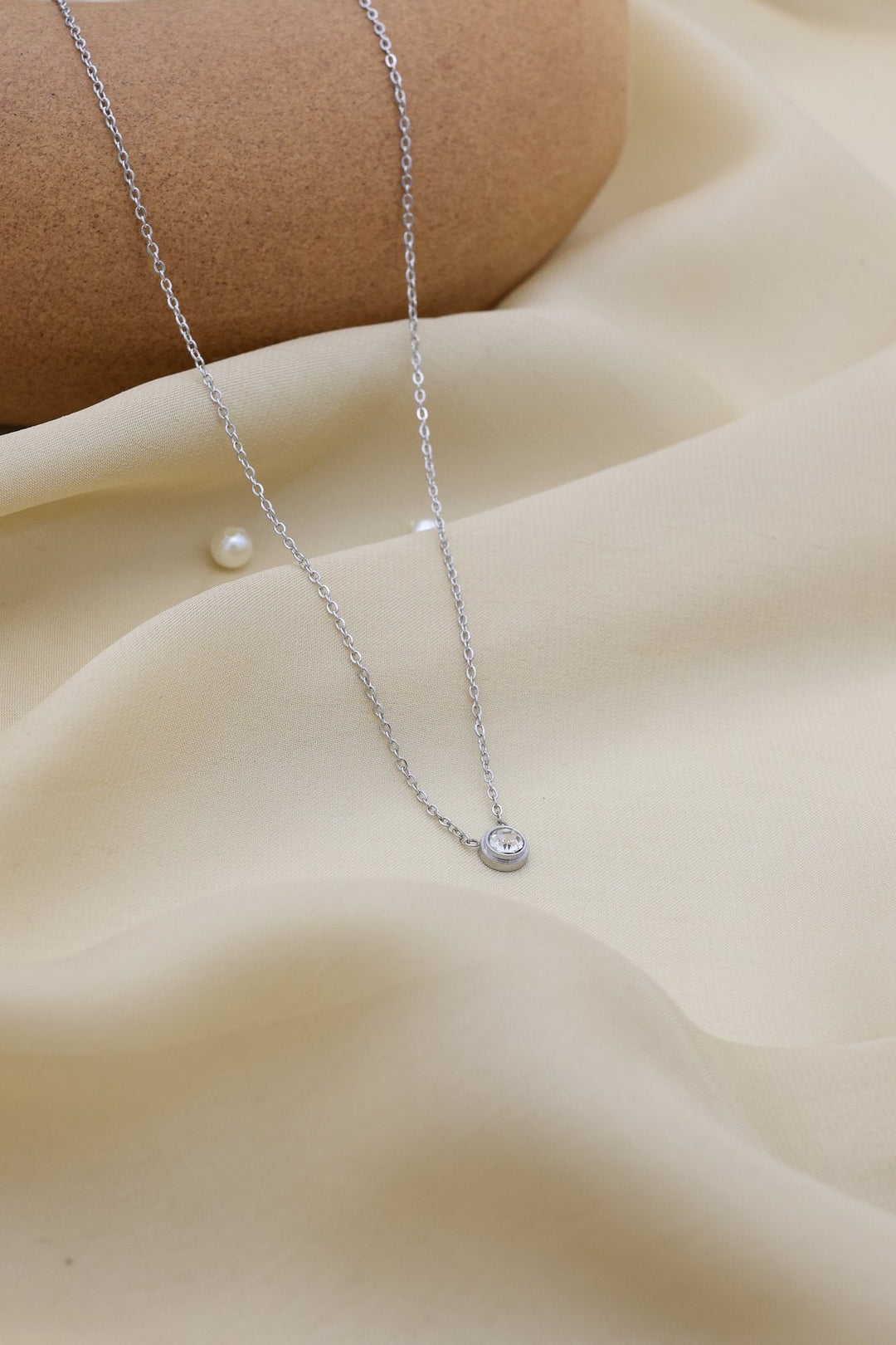 Classic Solitaire Necklace by FSL&CO, brilliant cut solitaire crystal