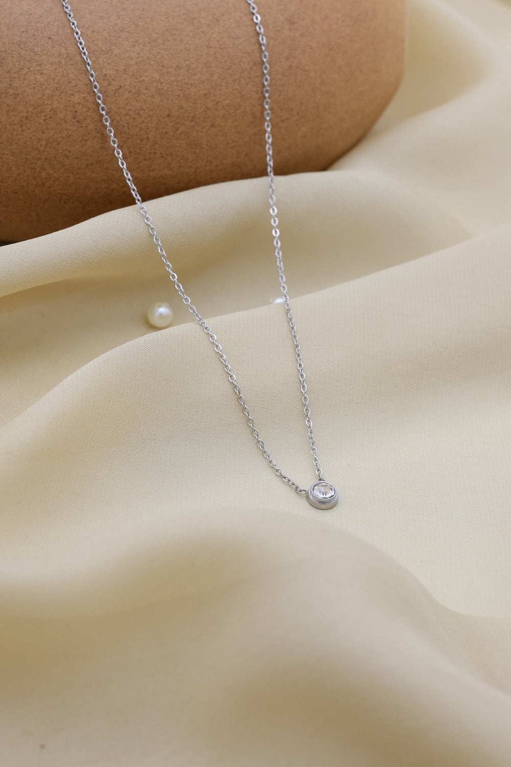Classic Solitaire Necklace by FSL&CO, alternate view