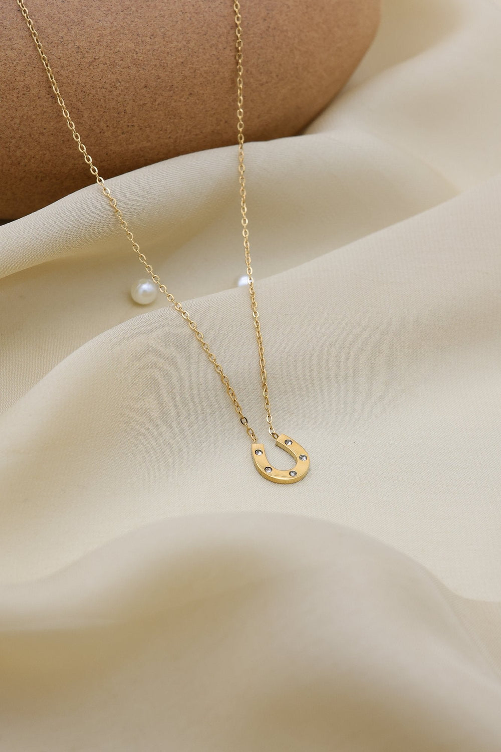 Lucky Horseshoe Necklace by FSL&CO, alternate view