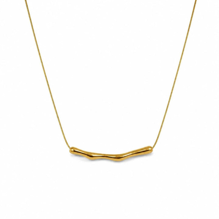 Sculpted Gold Bar Necklace by FSL&CO, alternate view